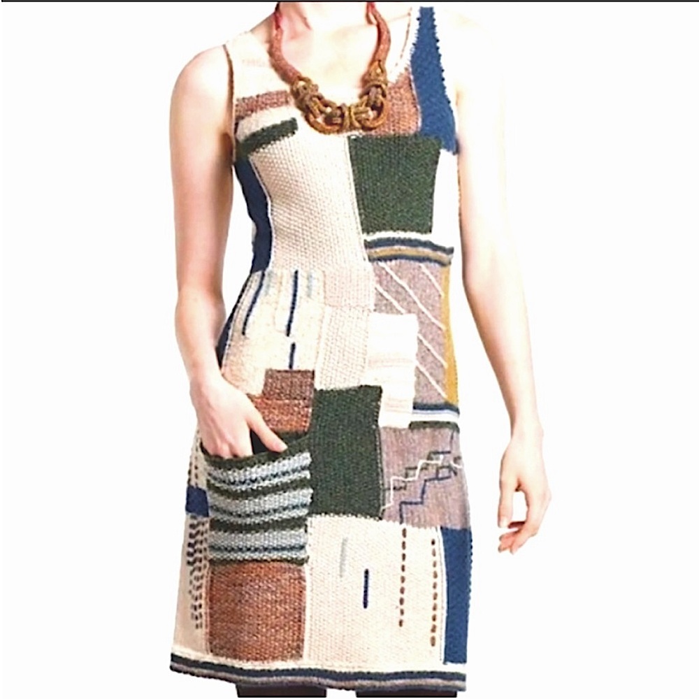 Anthropologie Sleeping on Snow - Alpaca Patchwork Dress